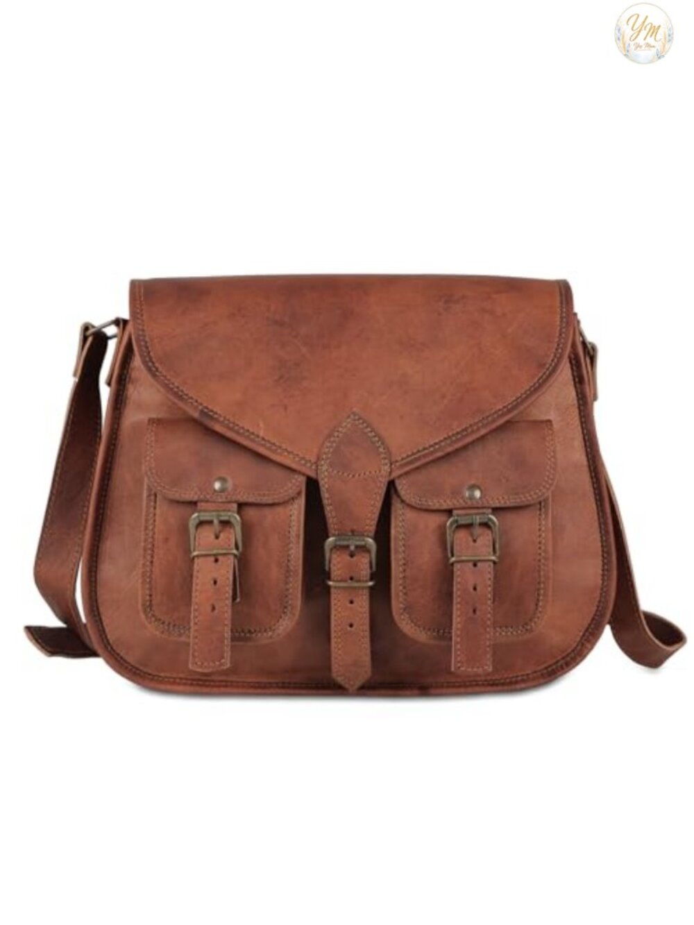 14 Inch Leather Satchel Handbag Crossbody Shoulder Bag Travel Purse Women